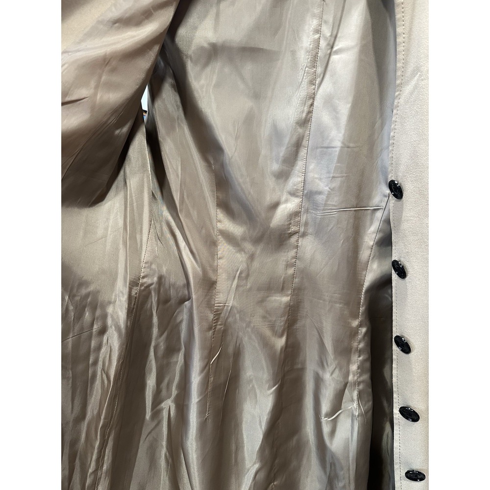Calvin Klein Taupe Black Colorblock Sheath Shirt Dress Office Cocktail Size 4 - Picture 7 of 8